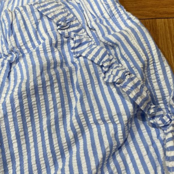 Crewcuts Girls Size 10 Blue White Seersucker Ruffle Shorts - Picture 3 of 4
